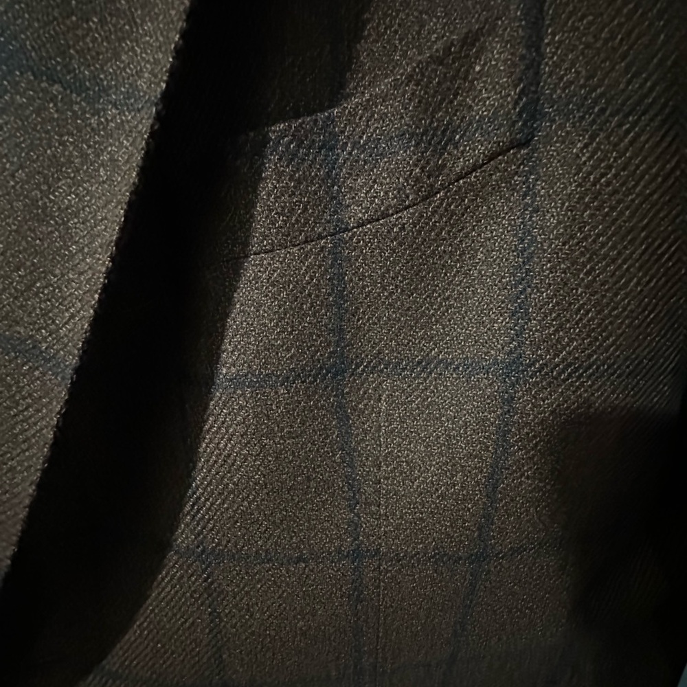 Made in Italy Saks Fifth Avenue Brown Plaid Blazer - Picture 2 of 16